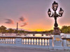 Street light on a bridge with Eiffel Tower in bakcground, Paris, France Poster Print by  Assaf Frank - Item # VARPDXAF201409211021X