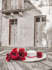Female hat with bunch of roses on cafe table, Malta Poster Print by  Assaf Frank - Item # VARPDXAF201505172070XC02
