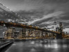 Brooklyn Bridge and lower Manhattan skyline at dusk, New York Poster Print by  Assaf Frank - Item # VARPDXAF20131115238C07