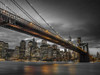 Brooklyn Bridge and lower Manhattan skyline at dusk, New York Poster Print by  Assaf Frank - Item # VARPDXAF20131115234C05