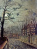A Moonlit Road Poster Print by  John Atkinson Grimshaw - Item # VARPDX264957