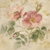 Burgundy Rose on Antique Linen Light Gold Poster Print by Cheri Blum - Item # VARPDX18727