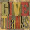 Give Thanks Printer Block Poster Print by Tara Reed - Item # VARPDXRB9545TR