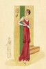 Scarlet Evening Gown Poster Print by Vintage Fashion - Item # VARPDX379265