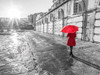 Tourist with red umbrella, Malta Poster Print by  Assaf Frank - Item # VARPDXAF201505182411C01
