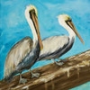 Pelicans on Post II Poster Print by Julie DeRice - Item # VARPDX9701A