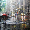 Manhattan Red Umbrella Poster Print by  Mark Lague - Item # VARPDXL827D