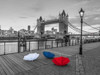 Colorful umbrellas on promenade near Tower bridge, London, UK Poster Print by  Assaf Frank - Item # VARPDXAF20150627051C01