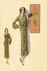 Ruffled Autumn Dress and Overcoat Poster Print by Vintage Fashion - Item # VARPDX379267