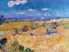 Wheat Fields with Reaper Auvers Poster Print by Vincent Van Gogh - Item # VARPDX3VG1543