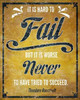 Hard to Fail Poster Print by Sd Graphics Studio - Item # VARPDX9728P