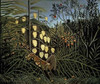 Tropical Forest: Battling Tiger and Bull Poster Print by  Henri Rousseau - Item # VARPDX279899
