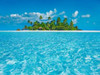 Tropical lagoon with palm island, Maldives Poster Print by  Frank Krahmer - Item # VARPDX3FK3155