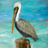 Pelicans on Post I Poster Print by Julie DeRice - Item # VARPDX9700A