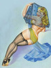 Mid-Century Pin-Ups - The Veil Poster Print by  Peter Driben - Item # VARPDX453906