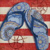 Nautical Flip Flops II Poster Print by Paul Brent