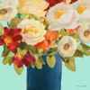 Flower Arrangement on Teal I Poster Print by Lanie Loreth - Item # VARPDX9401Q