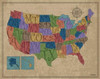US Map Poster Print by Todd Williams - Item # VARPDXTWM332