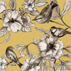 Peonies and Birds On Yellow II Poster Print by Lanie Loreth - Item # VARPDX9613BB