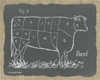 Cow on Burlap Poster Print by Gwendolyn Babbitt