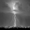 Blue Lightning Sq BW Poster Print by Douglas Taylor - Item # VARPDXPSTLR677