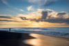 Silhouette of a person standing on the beach, Point Reyes National Seashore, Marin County, California, USA Poster Print - Item # VARPPI168459