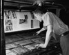 Side profile of a male worker in a printing press Poster Print - Item # VARSAL2555946