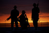 Silhouette of U.S Marines on a bunker at sunset in Northern Afghanistan Poster Print - Item # VARPSTTMO100539M