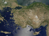 Satellite view of Turkey Poster Print