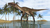 Utahraptor standing in shallow water Poster Print - Item # VARPSTKVA600696P