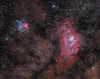 Lagoon Nebula and Trifid Nebula in Sagittarius Poster Print - Item # VARPSTPHA100004S