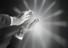 Studio shot of male hands clapping Poster Print - Item # VARSAL25549402