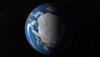 Ful Earth showing simulated clouds over Antarctica Poster Print