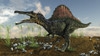 Spinosaurus in a desert landscape Poster Print - Item # VARPSTKVA600566P