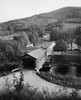 High angle view of a covered bridge across a river  West Arlington  Vermont  USA Poster Print - Item # VARSAL25522242