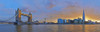 UK, City Hall and Tower Bridge at sunset from River Thames; London, Panoramic view of Shard PosterPrint - Item # VARDPI2327162