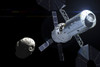 Orion module orbiting an asteroid Poster Print - Item # VARPSTAEM200001S