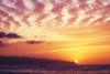 Hawaii, Oahu, North Shore, Overview Of Waimea Bay At Sunset, Dramatic Clouds. PosterPrint - Item # VARDPI1993549