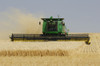 Combine Working A Field On The Prairies, Southern Saskatchewan PosterPrint - Item # VARDPI2027315