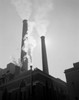 Factory with smoking chimneys  low angle view Poster Print - Item # VARSAL255418497