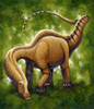 Apatosaurus, a sauropod dinosaur that lived during the Jurassic Period. Acrylics and colored pencil. Poster Print - Item # VARPSTHKY100013P