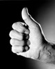 Studio shot of male hand with thumb up Poster Print - Item # VARSAL25549467