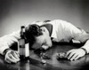 High angle view of a drunk mid adult man passed out Poster Print - Item # VARSAL2553767