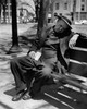 Drunk senior man sitting on a park bench Poster Print - Item # VARSAL25524862A