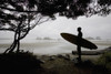 Silhouette Of A Surfer Looking Out To The Water From The Beach PosterPrint - Item # VARDPI1797435
