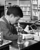 Side profile of a schoolboy looking through a microscope Poster Print - Item # VARSAL25517994