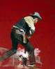 Two cowboys shooting pistols in duel outside saloon Poster Print - Item # VARSAL902136187