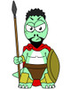 Illustration of a Tyrannosaurus Rex dressed as Leonidas Poster Print - Item # VARPSTSTK600074P