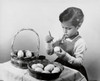 Girl painting an Easter egg Poster Print - Item # VARSAL25539933