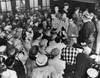 High angle view of a group of people in an auction room  New England Fish Exchange  Boston  Massachusetts  USA Poster Print - Item # VARSAL25527090